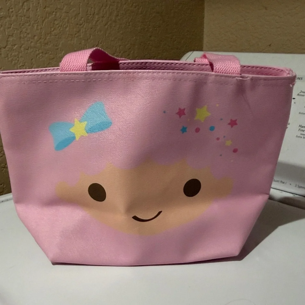 Sanrio Little Twin Stars Pink Tote with Lip Gloss, Combo